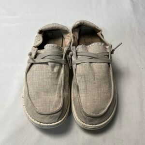 Hey Dude Wendy Casual Shoes Women's Size‎ 10 Beige Slip On Loafers Comfy